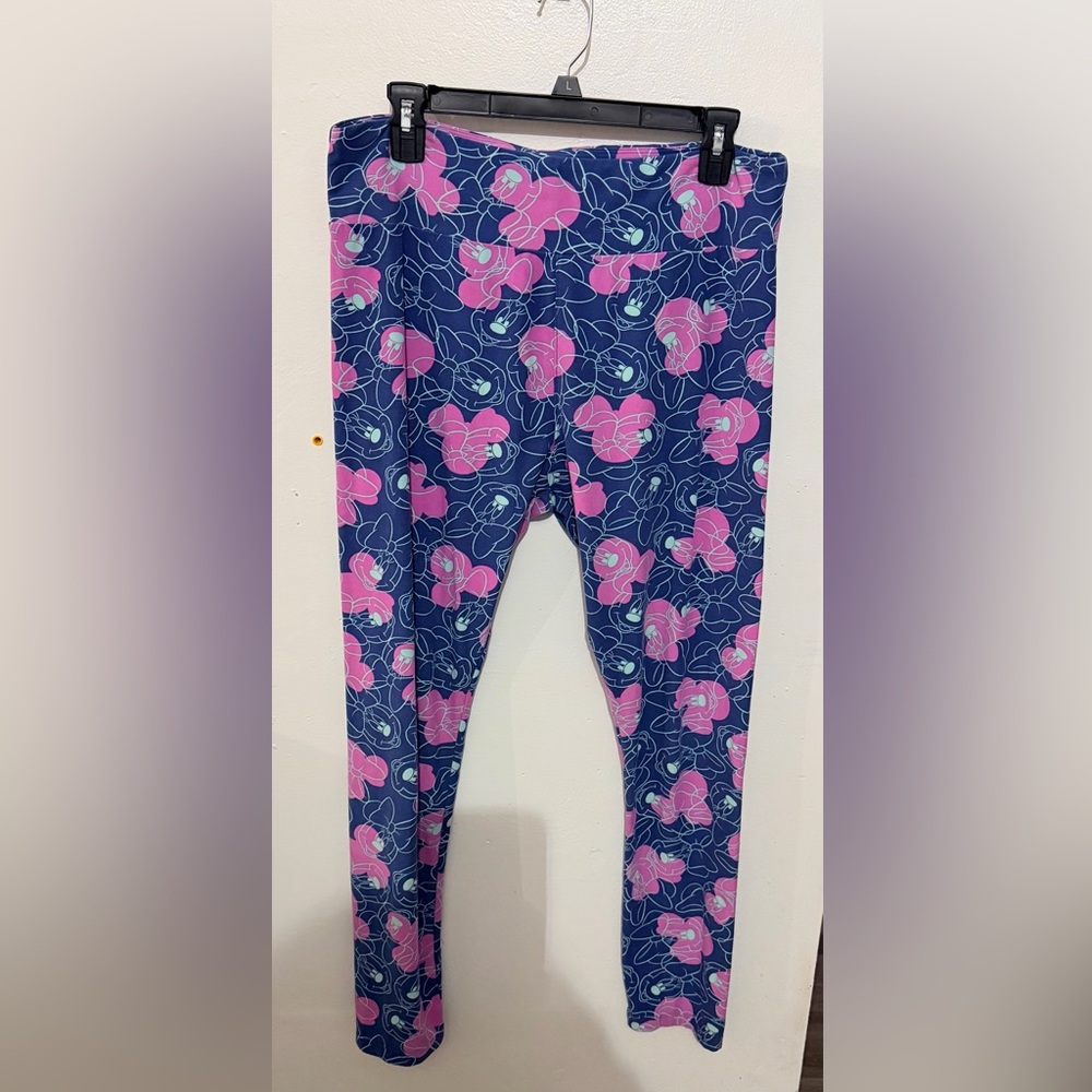 LuLaRoe Blue and Pink Minnie Mouse Leggings
